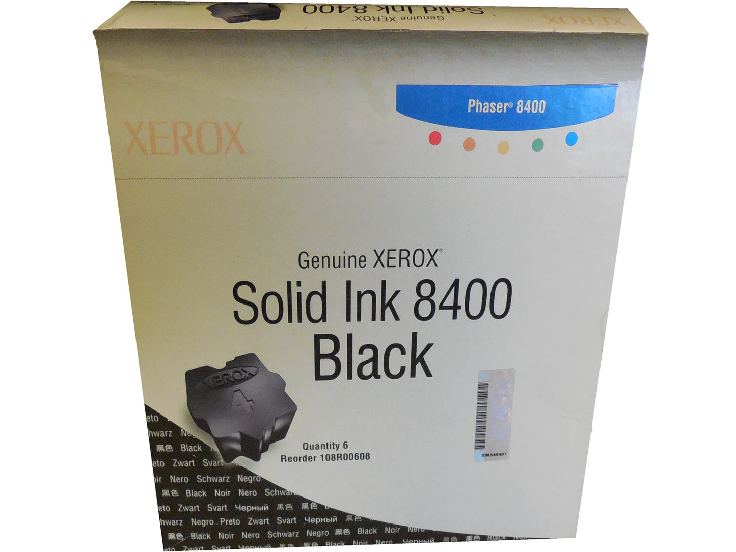 XEROX 108R00608 (108R608) Black Solid Ink (6 pack) 6.8k
