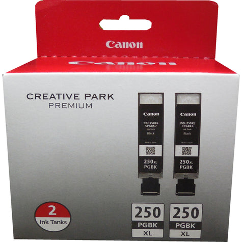CANON PGI-250XL (6432B004) Black Dual Pack Ink Cartridges