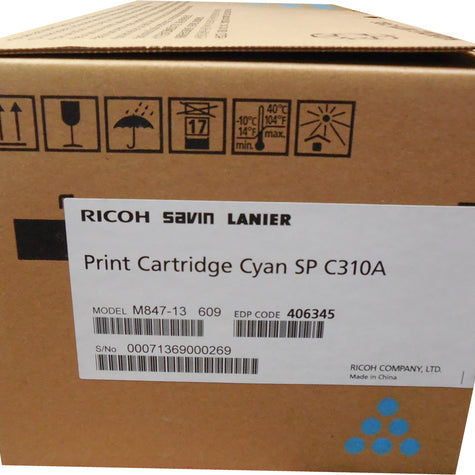 RICOH 406345 Cyan Toner 2.5k