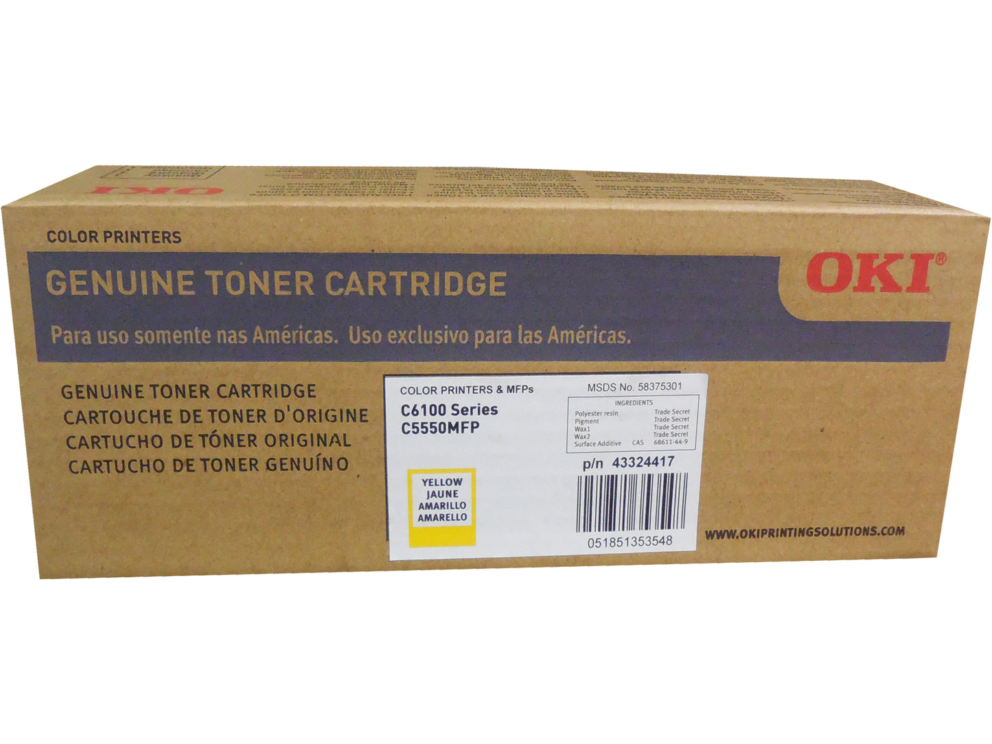 OKIDATA 43324417 Yellow Toner Type C8 5k