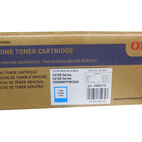 OKIDATA 43865719 Cyan Toner