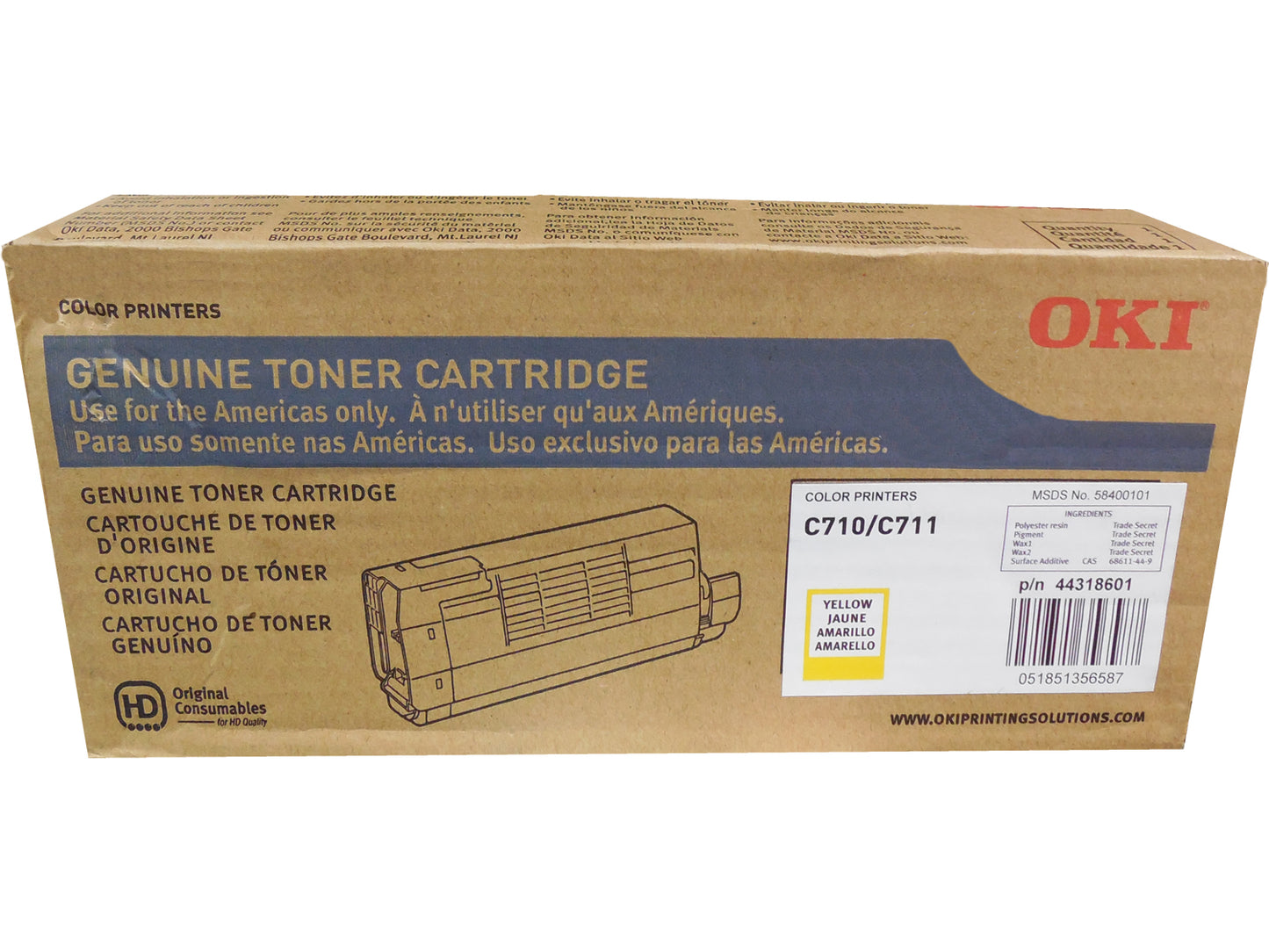OKIDATA 44318601 Yellow Toner 11.5k