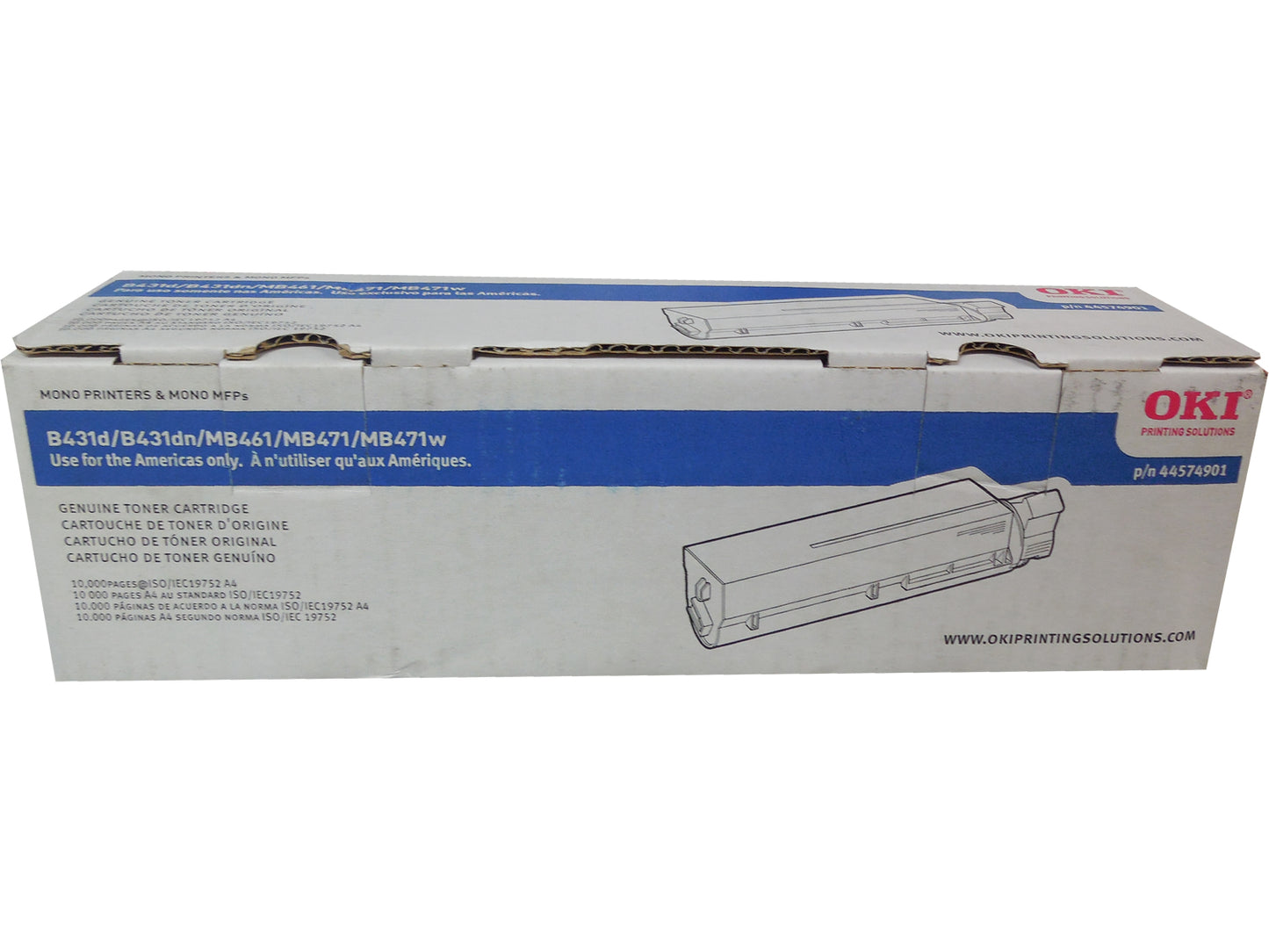 OKIDATA 44574901 Black High Yield Toner 10k