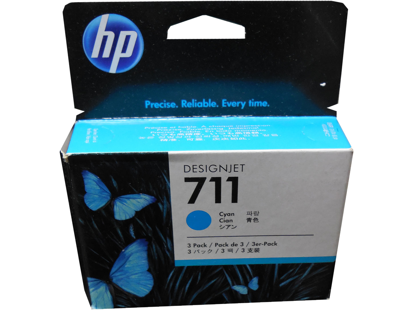 HP CZ134A (711) Cyan Ink 3-pack 29ml ea.