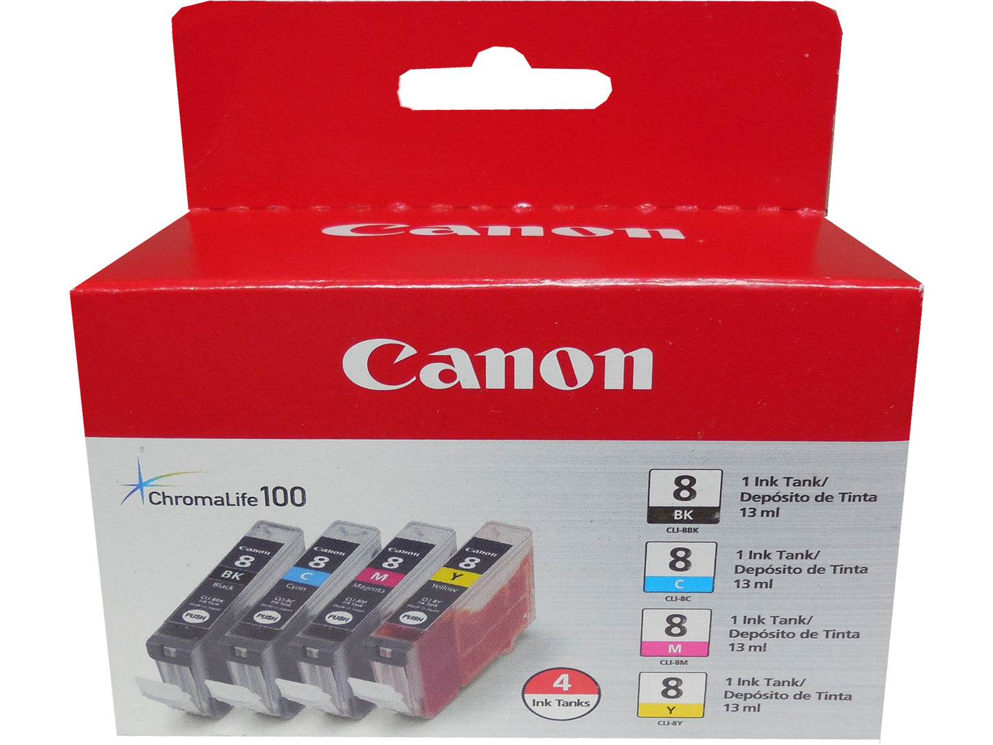 CANON CLI-8 (0620B010AA) (4 Pack) KCMY
