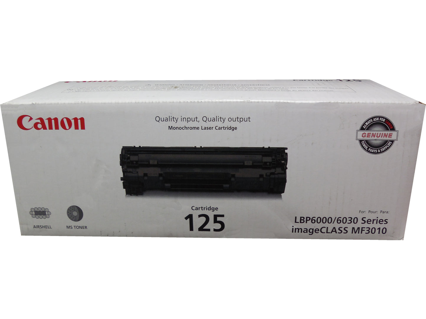 CANON 125 (3484B001AA) Black Toner 1.6k