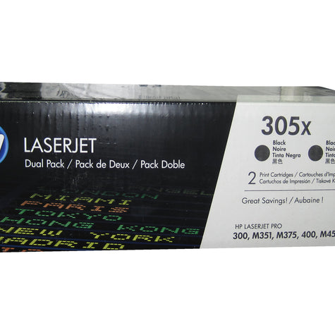 HP CE410XD (305X) Dual Pack Black High Yield Toner Cartridges