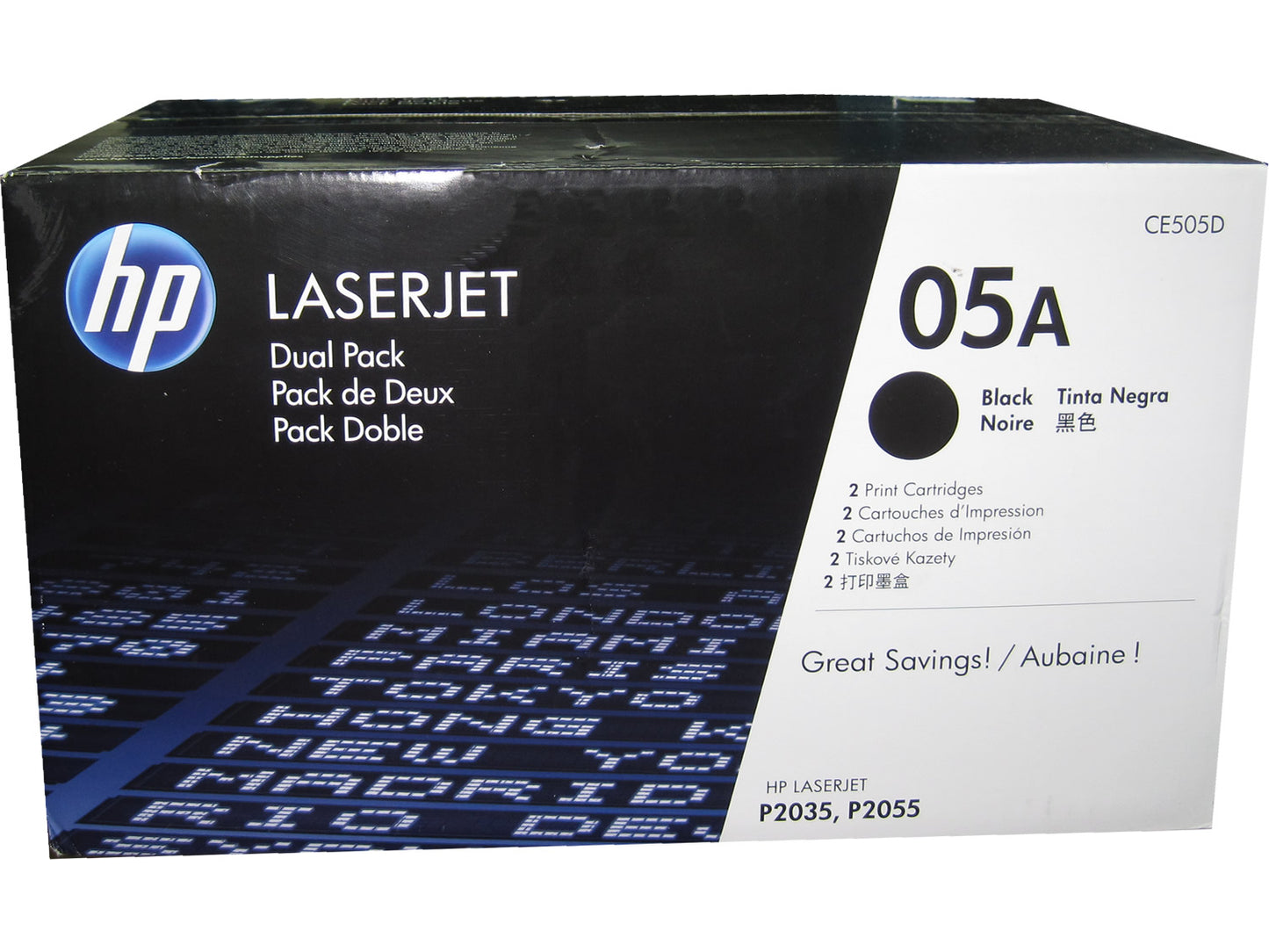 HP CE505D (05A) Dual Pack Black Toner Cartridges