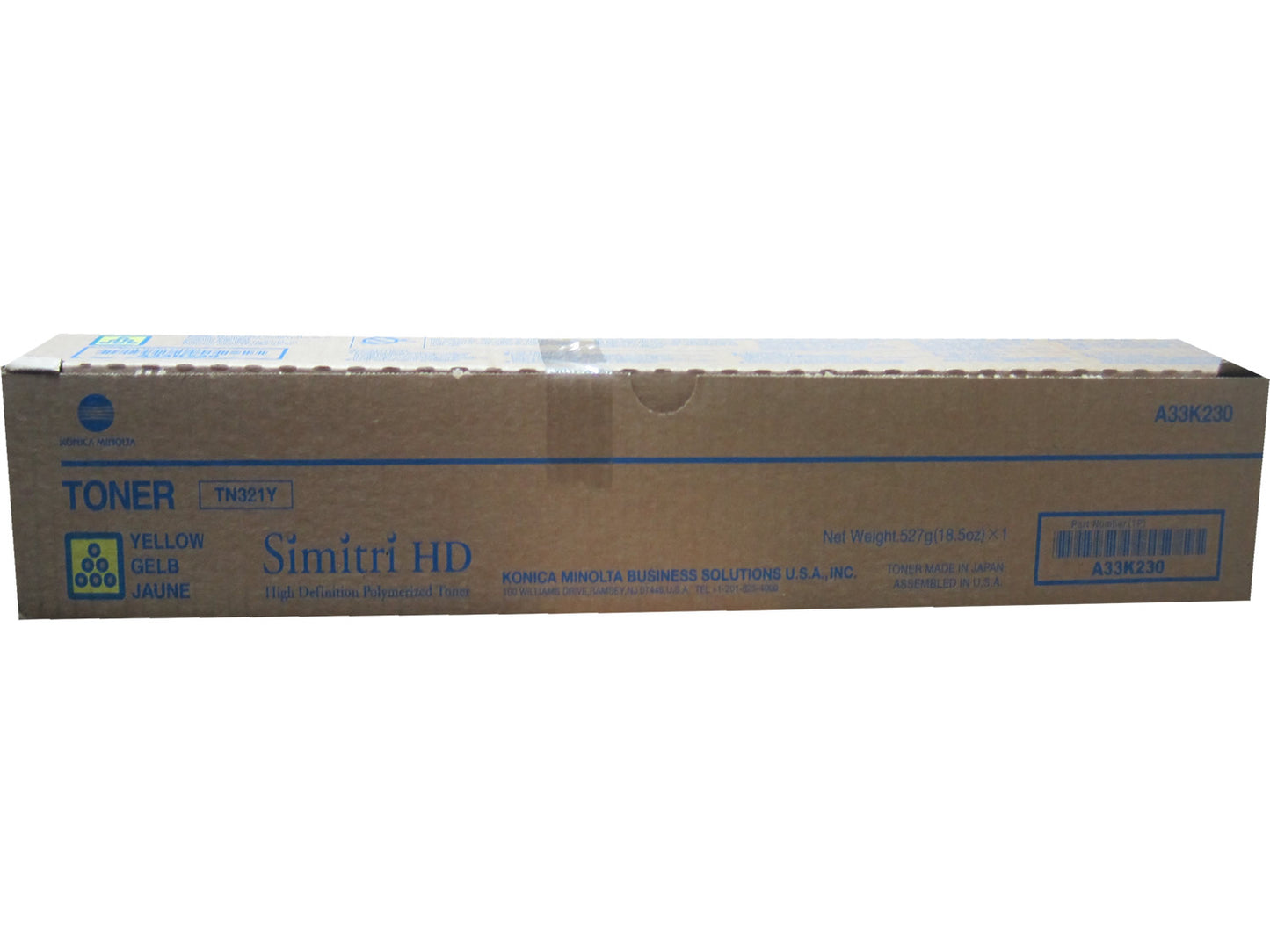 KONICA MINOLTA TN-321Y (A33K230) Yellow Toner 25k