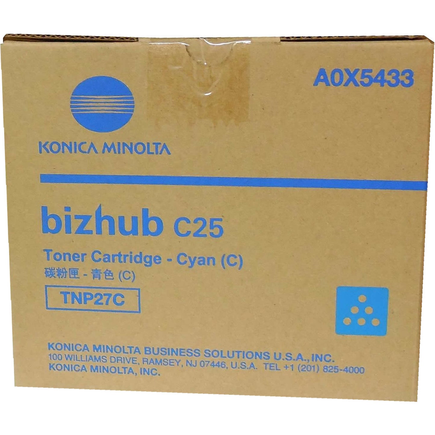 KONICA MINOLTA TNP27C (A0X5433) Cyan Toner Cartridge