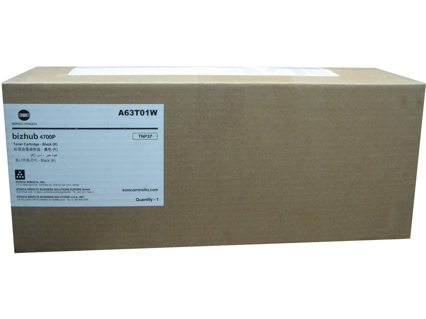 KONICA MINOLTA TNP37 (A63T01W) Black Toner Cartridge