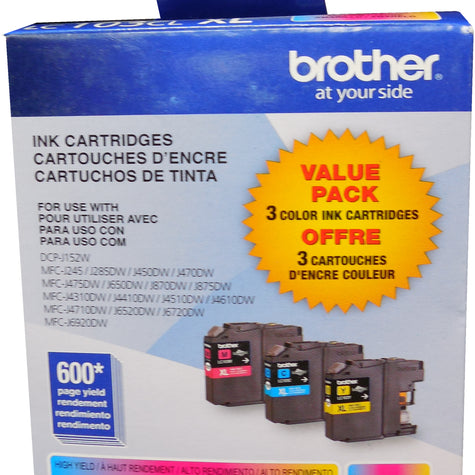 BROTHER LC-103CL XL Color Ink Cartridges 3 Pack