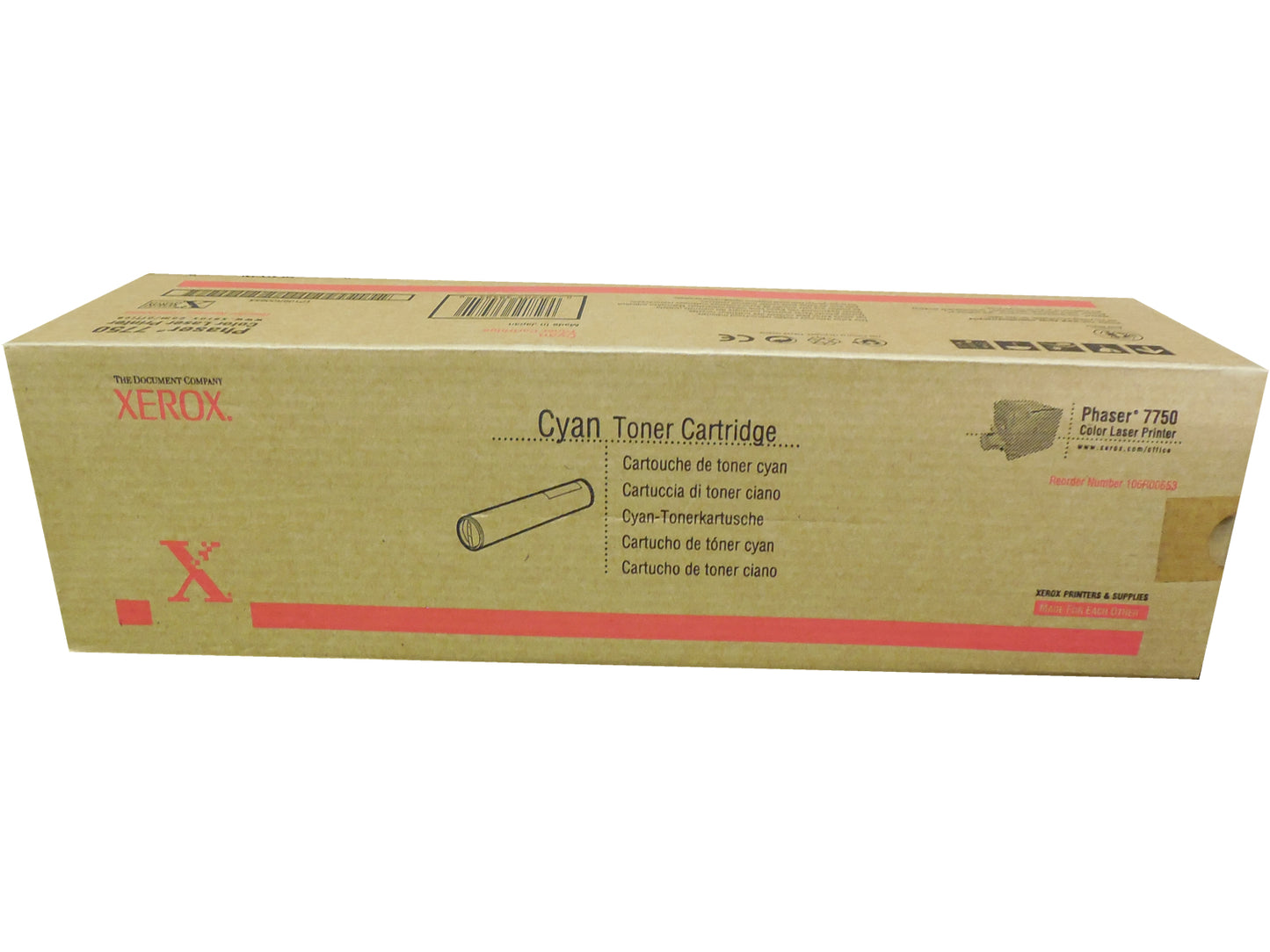 XEROX 106R00653 (106R653) Cyan Toner 22k