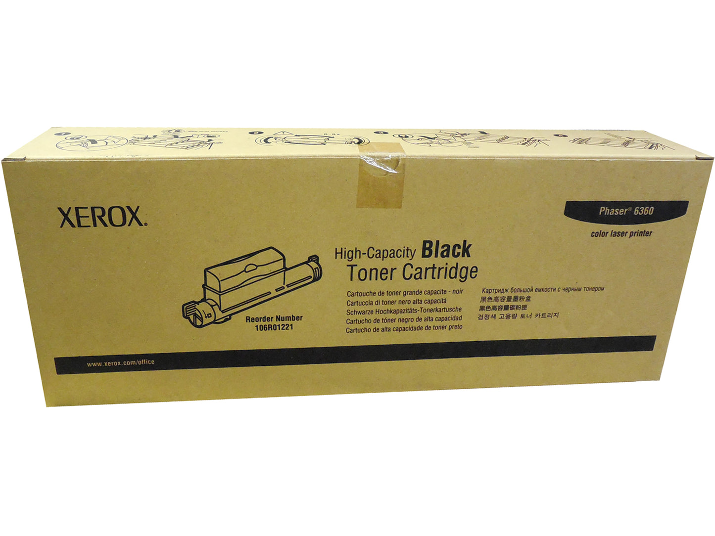 XEROX 106R01221 (106R1221) Black High Yield Toner 18k