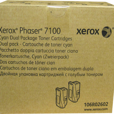 XEROX 106R02602 (106R2602) Cyan Toner 2-Pack 4.5k ea.
