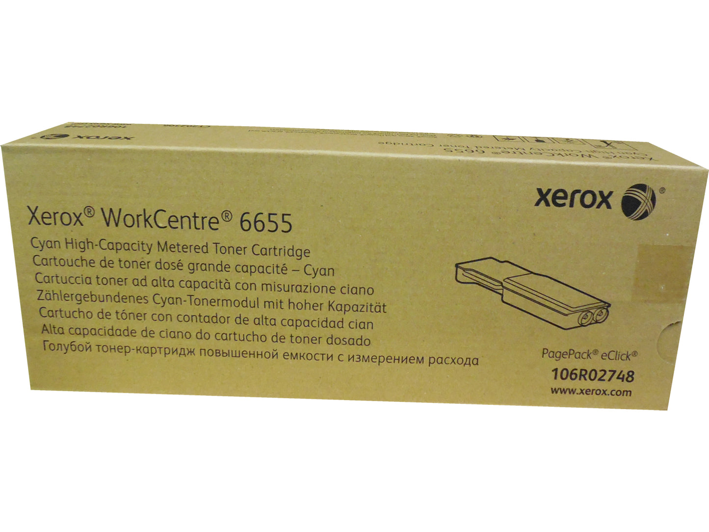 XEROX 106R02748 (106R2748) High Yield Cyan Metered Print Cartridge