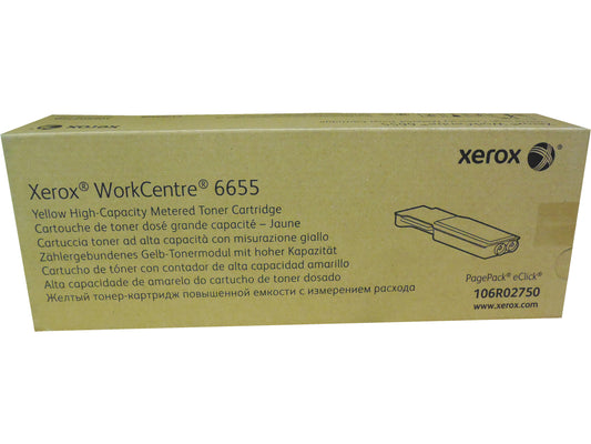 XEROX 106R02750 (106R2750) High Yield Yellow Metered Print Cartridge