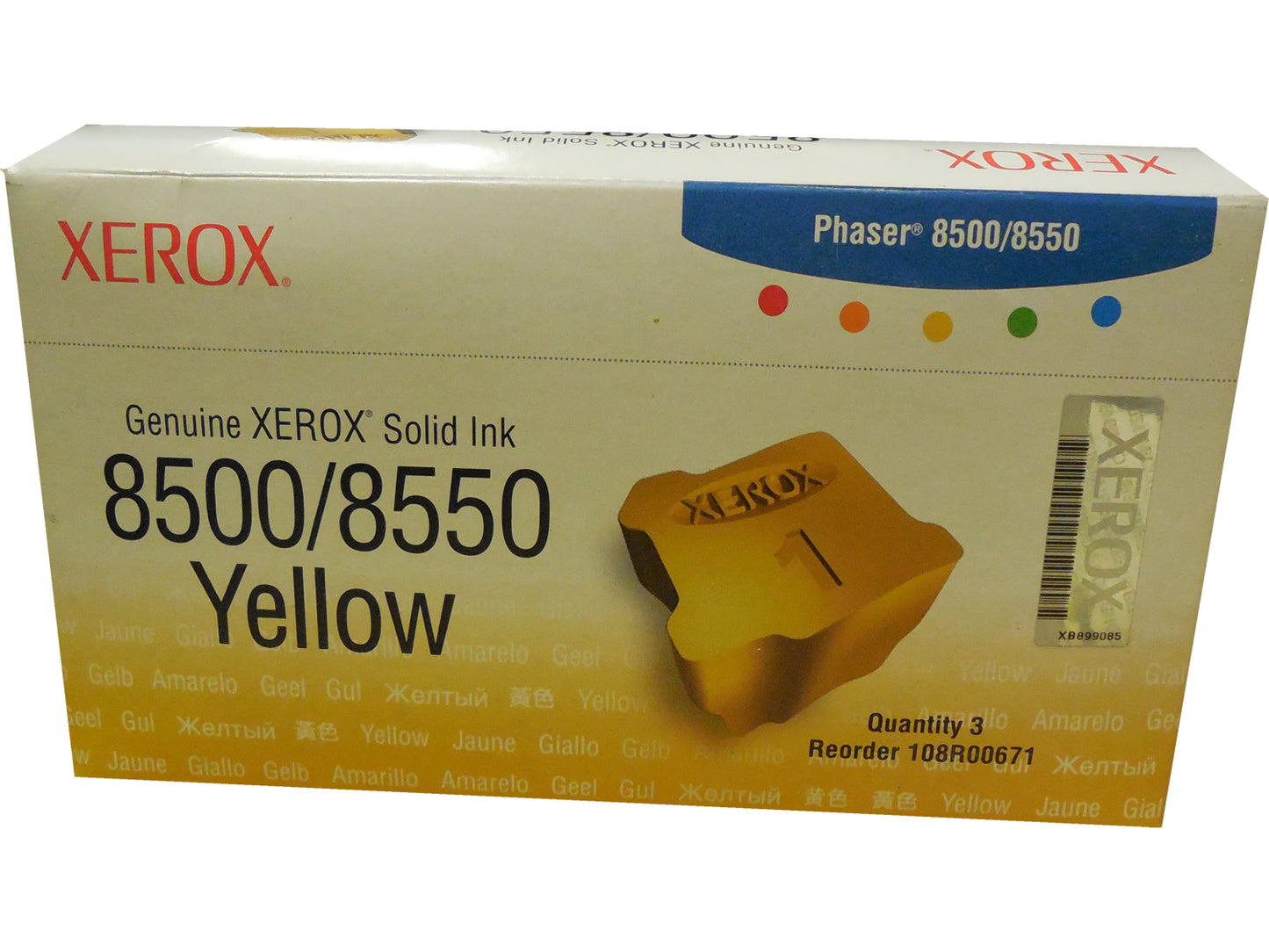 XEROX 108R00671 (108R671) Yellow Ink (3 pack) 3k