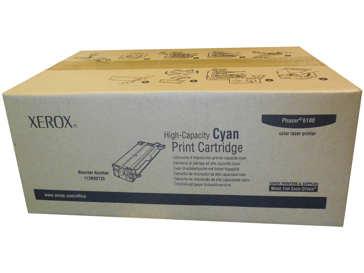 XEROX 113R00723 (113R723) Cyan High Yield Toner 6k