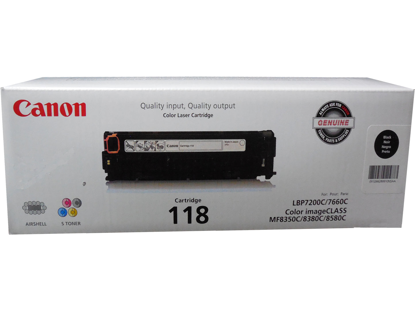 CANON 118BK 118 (2662B001AA) Black Toner
