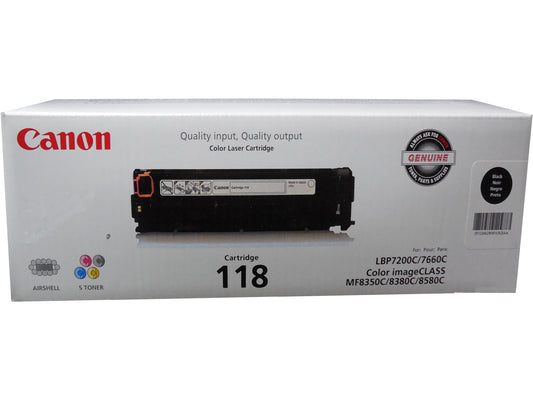 CANON 118BK 118 (2662B001AA) Black Toner