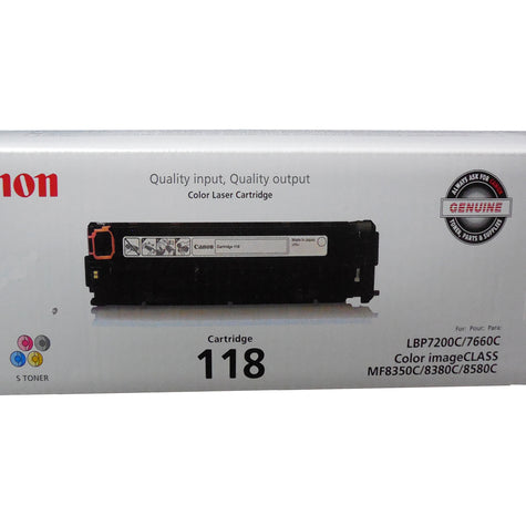 CANON 118BK 118 (2662B001AA) Black Toner