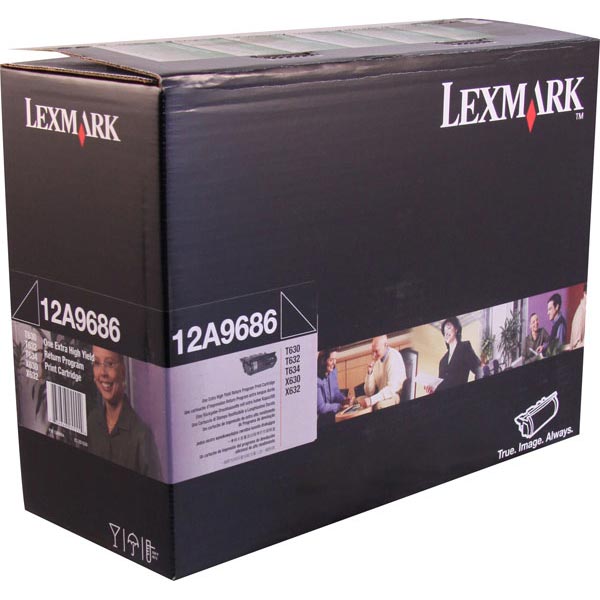 LEXMARK 12A9686 Black Extra High Yield Toner 32k