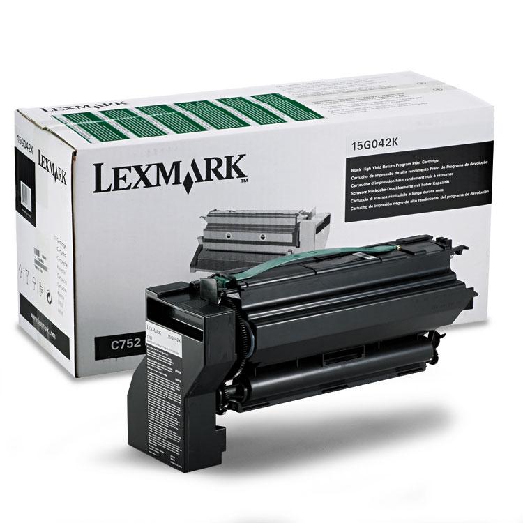 LEXMARK 15G042K Black High Yield Toner 15k