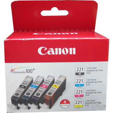 CANON CLI-221 (2946B004AA) Multi-pack KCMY 9ml ea.