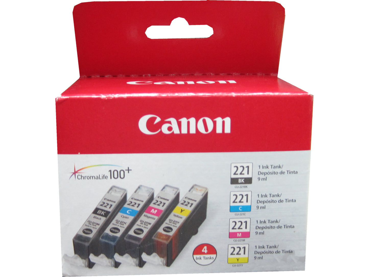 CANON CLI-221 (2946B004AA) Multi-pack KCMY 9ml ea.