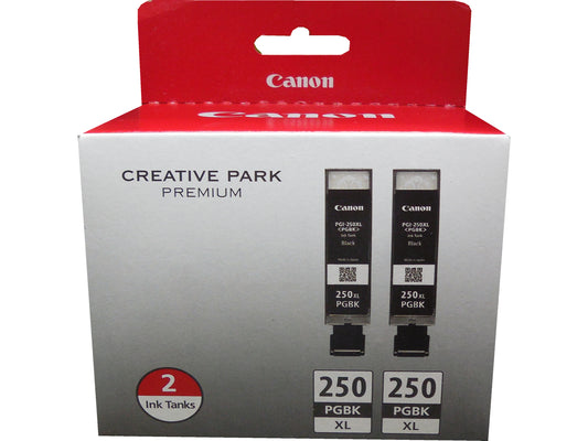 CANON PGI-250XL (6432B004) Black Dual Pack Ink Cartridges