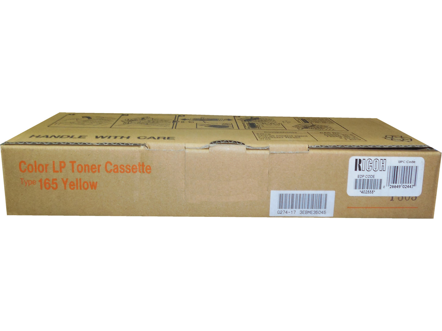 RICOH 402555 Yellow High Yield Toner Type 165 6k