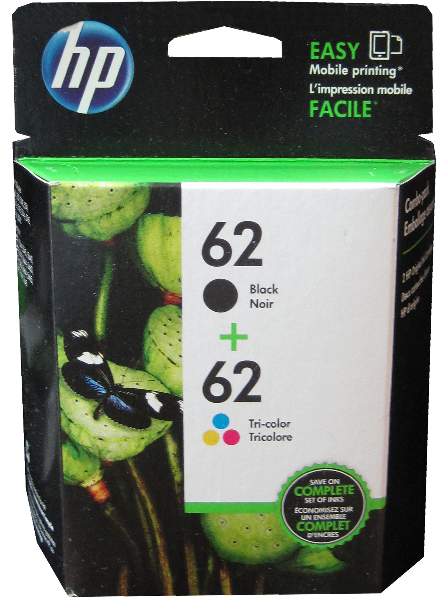 HP N9H64FN (62) Black and Tricolor Dual Pack