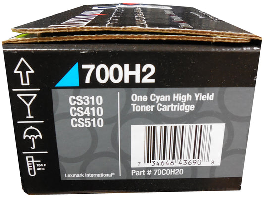 LEXMARK 70C0H20 (700H2) High Yield Cyan Toner Cartridge