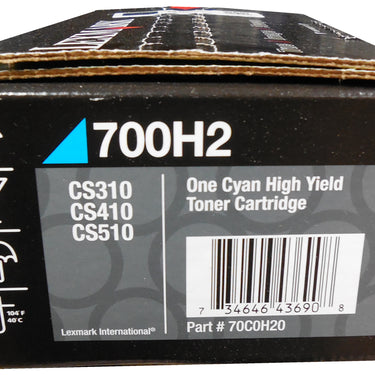 LEXMARK 70C0H20 (700H2) High Yield Cyan Toner Cartridge