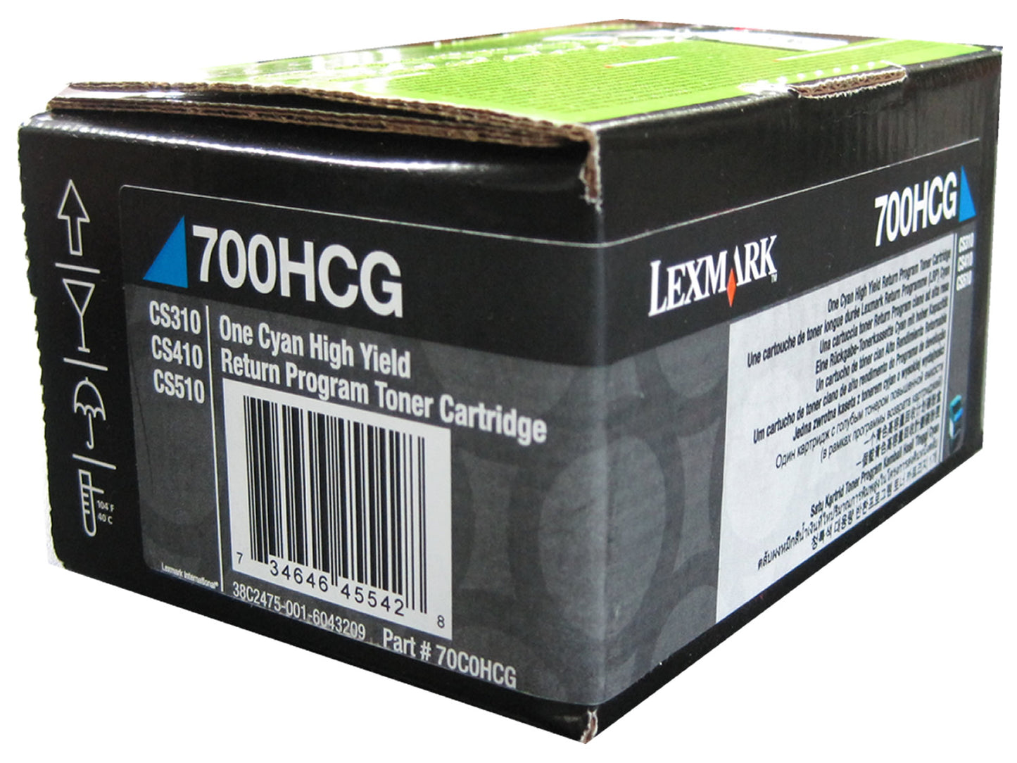 LEXMARK 70C0HCG (700HCG) Cyan High Yield Return Program Toner Cartridge