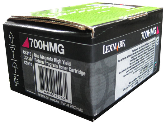 LEXMARK 70C0HMG (700HMG) Magenta High Yield Return Program Toner Cartridge