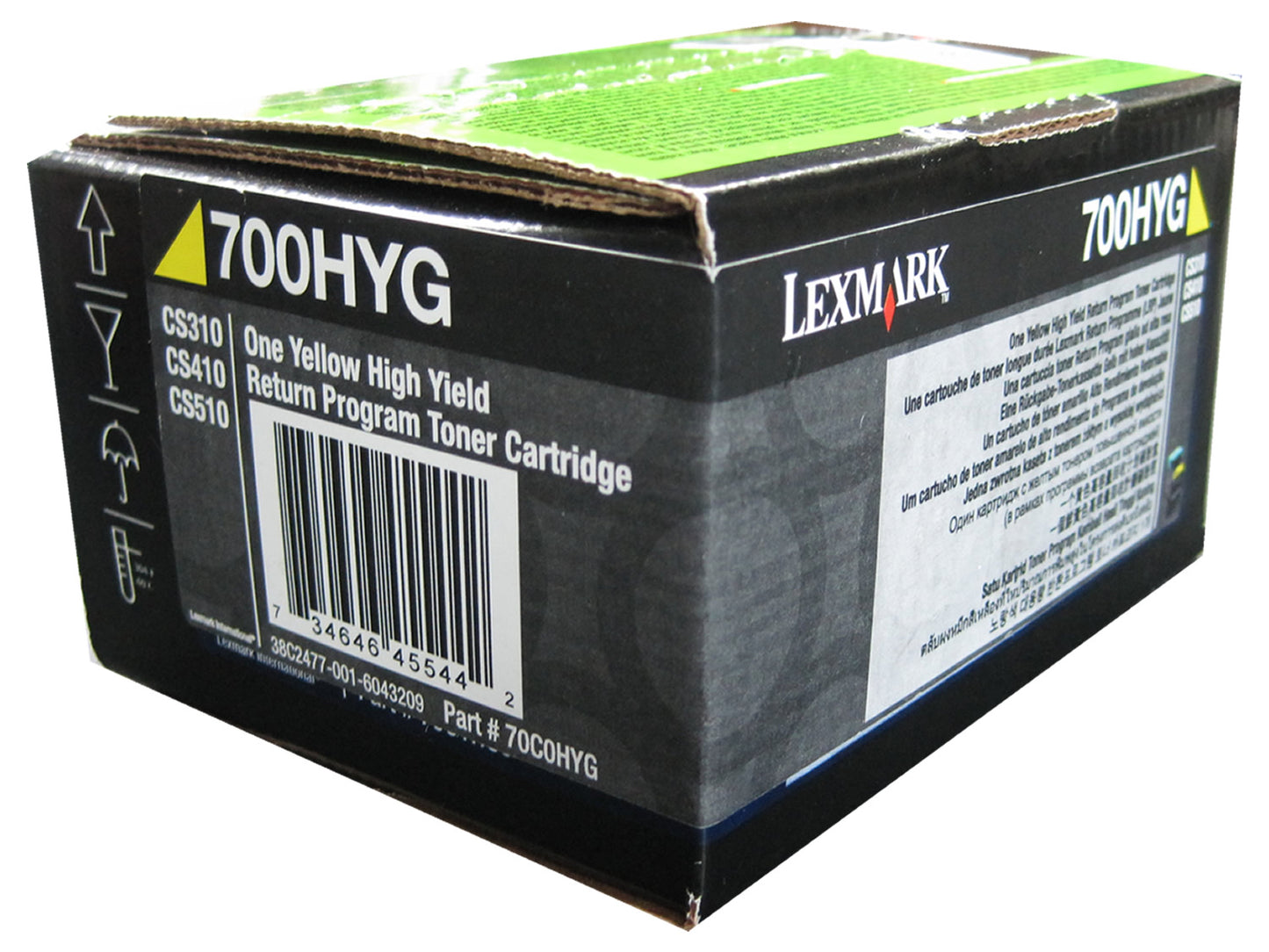 LEXMARK 70C0HYG (700HYG) Yellow High Yield Return Program Toner Cartridge