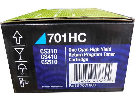 LEXMARK 70C1HC0 Cyan High Yield Return Program Toner 3k