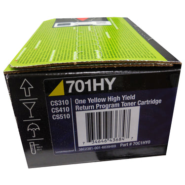 LEXMARK 70C1HY0 Yellow High Yield Return Program Toner 3k
