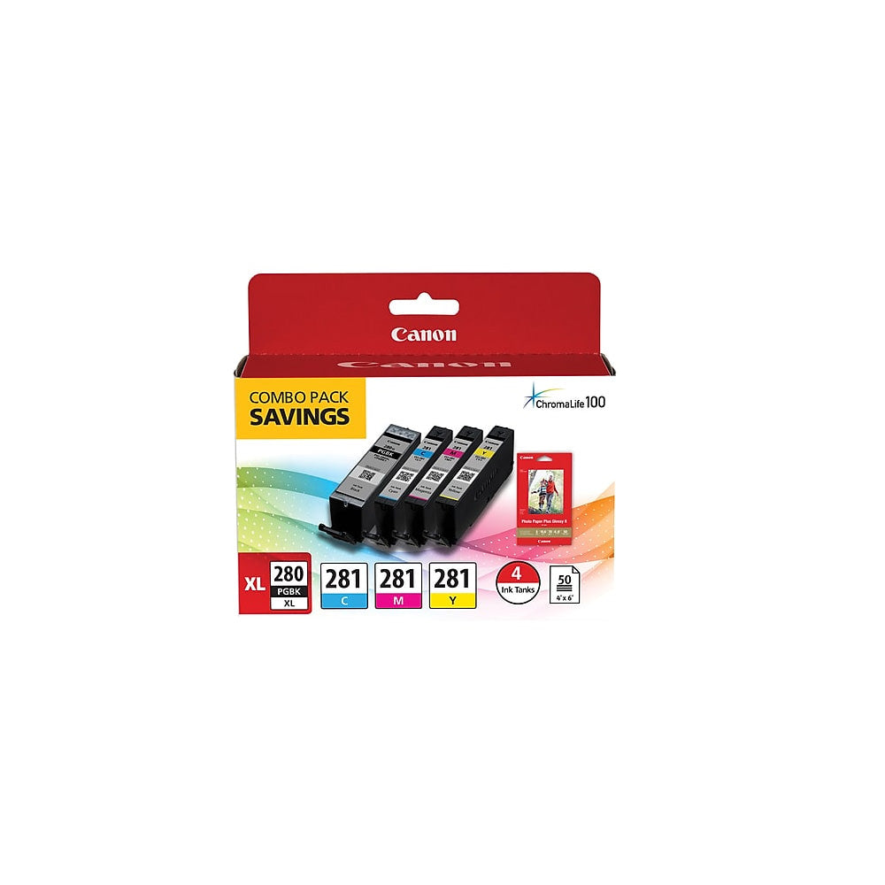 CANON PGI-280XL/CLI-281 High-Yield Black/Cyan/Magenta/Yellow Ink 5 Pack 2021C007[AA]