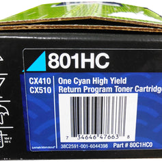 LEXMARK 80C1HC0 Cyan High Yield Toner 3k