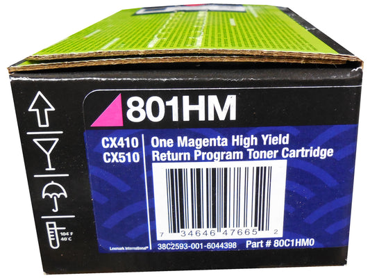 LEXMARK 80C1HM0 Magenta High Yield Toner 3k