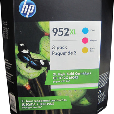 HP N9K30BN (952XL) High Yield Tri-Pack Ink Cartridges