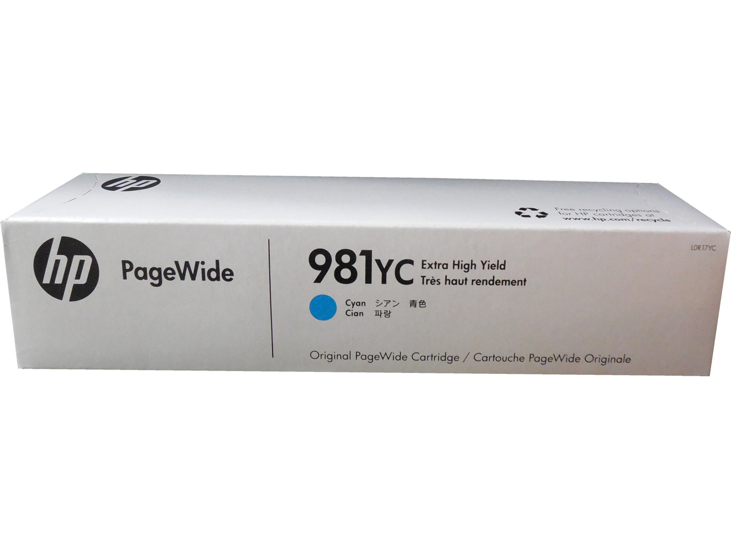 HP L0R17YC (981YC) Cyan PageWide Extra High Yield Contract Ink Cartridge