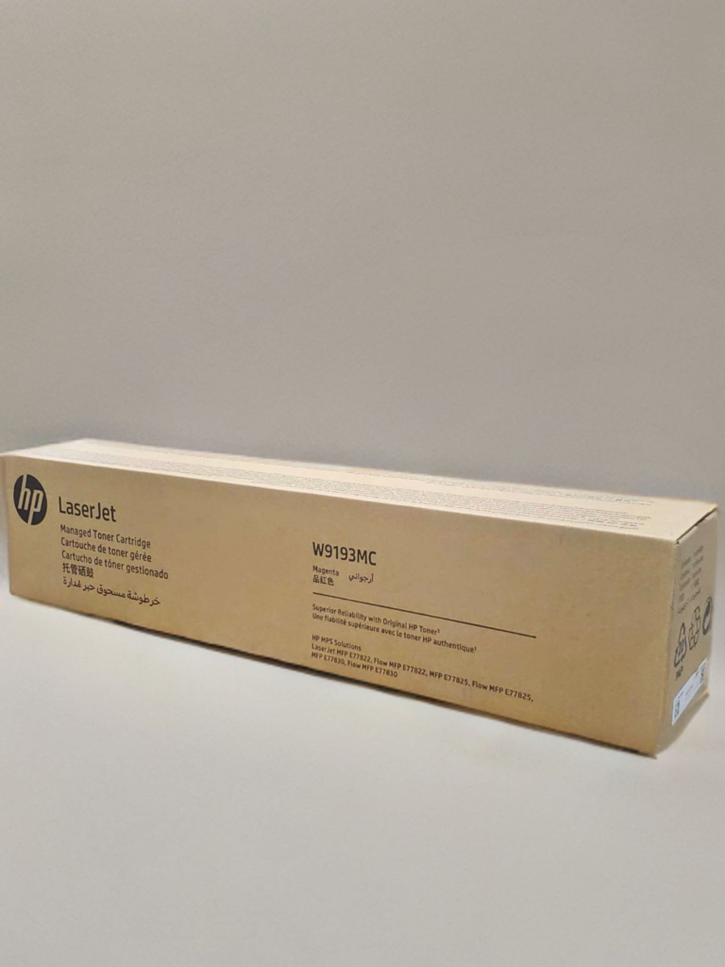 HP W9193MC Magenta Managed Toner Cartridge