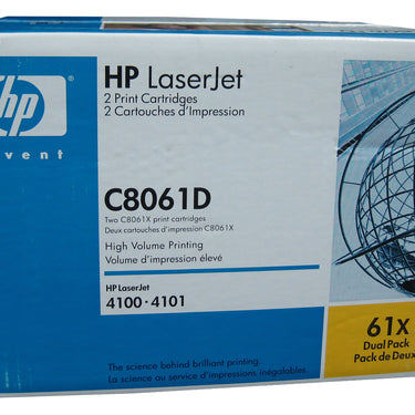 HP C8061D (61X Twin Pack) Black High Capacity Toner Cartridge