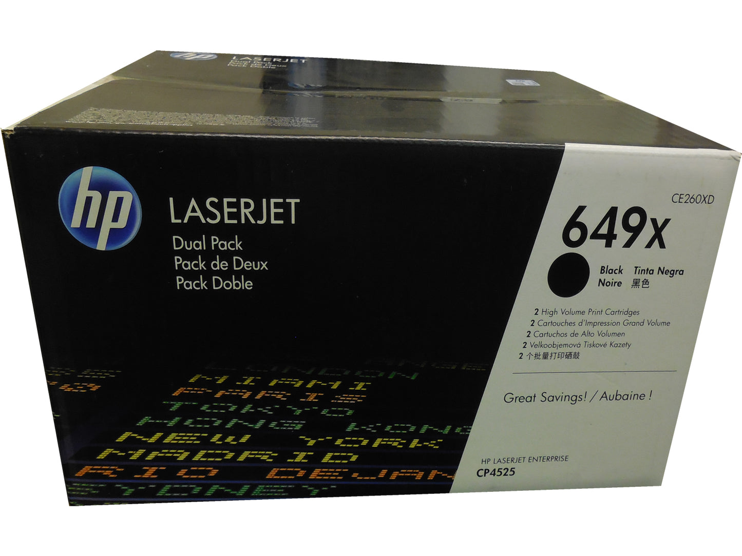 HP CE260XD (649X) Black Dual Pack Toner Cartridges