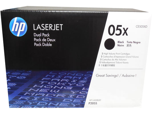 HP CE505XD (05X) Dual Pack Black Toner Cartridges