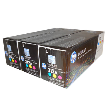 HP CF440AM (312A) Cyan Magenta Yellow Toner 3-Pack